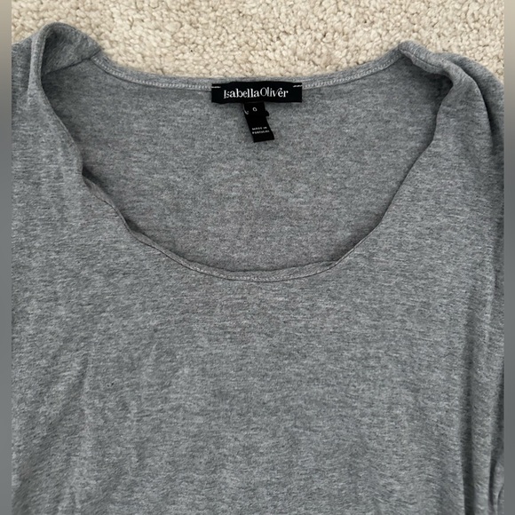 Isabella oliver maternity t-shirt grey size 0 - Picture 3 of 4
